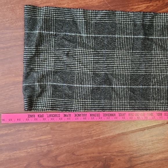 Lands End Scarf Mens Plaid Houndstooth Gray - Picture 8 of 8